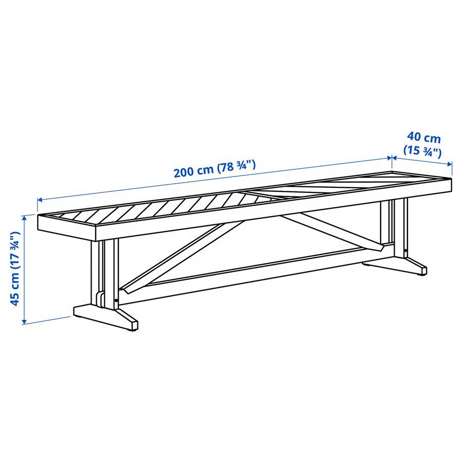 NORRMANSA Wooden Bench - Image 4