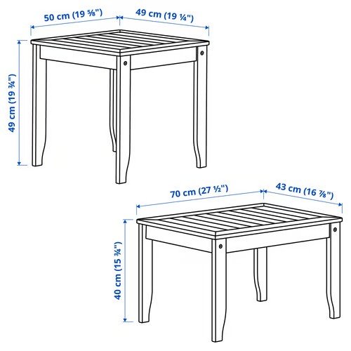 ORSVIK Square Nesting Side Tables - Image 4
