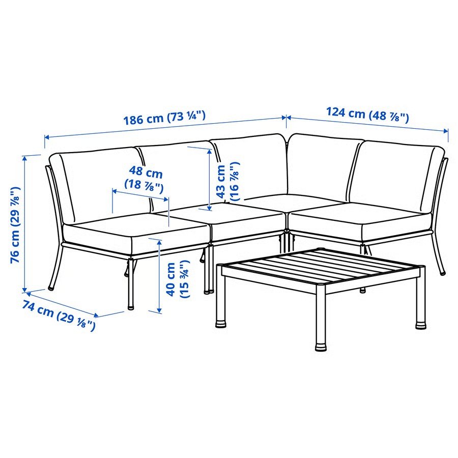 SEGERAN 3-Seat Sofa Coffee Table Set - Image 5