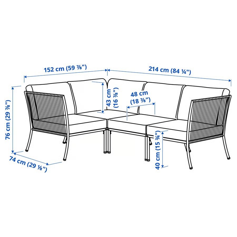 SEGERAN Cushioned 3 Sofa Seat - Image 3