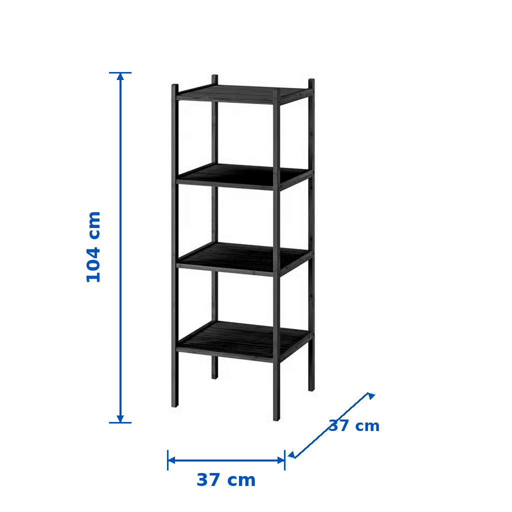 RAGVIK Open Bamboo Shelving Unit - Image 2