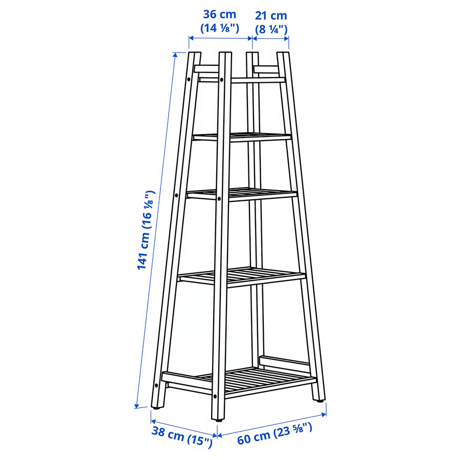 STORVIK Acacia Ladder Shelving Unit - Image 5