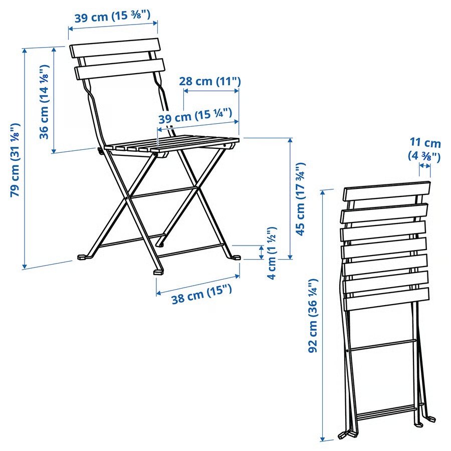 TARNOA Foldable Wooden Chair - Image 4