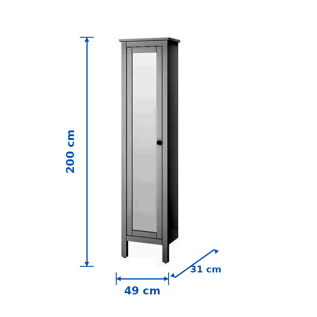 HEMSKA 1-Door Mirror Cabinet - Image 4