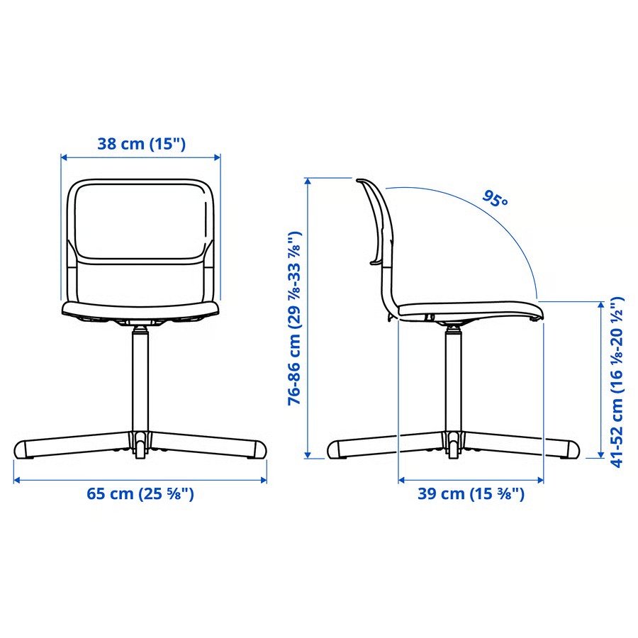TTORLAN/SMALVIK Desk Swivel Chair Combination - Image 4