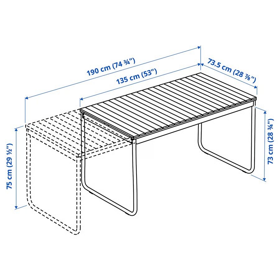 VASMEN Extendable Wooden Dining Table - Image 5