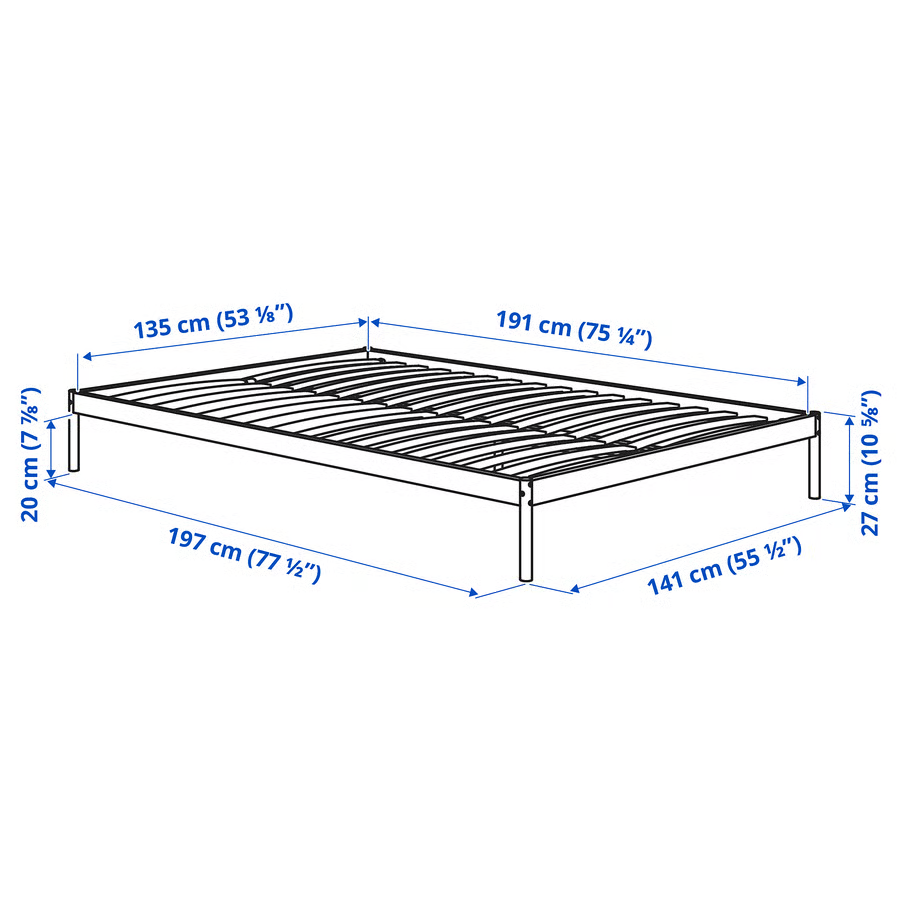 VELVIK Metal Double Bed Frame - Image 5