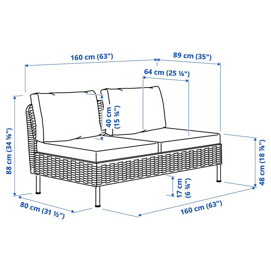 VITTSAR Woven 2-Seat Sofa - Image 5