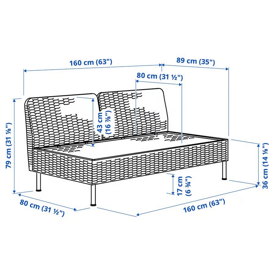 VITTSAR Woven 2-Seat Sofa - Image 4