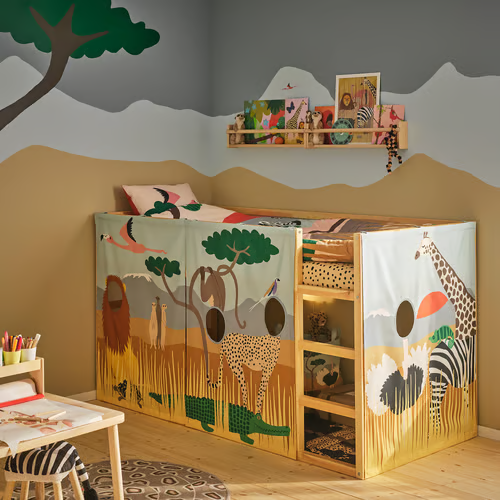 KURVIK Savannah Animal Bed Curtain - Image 5