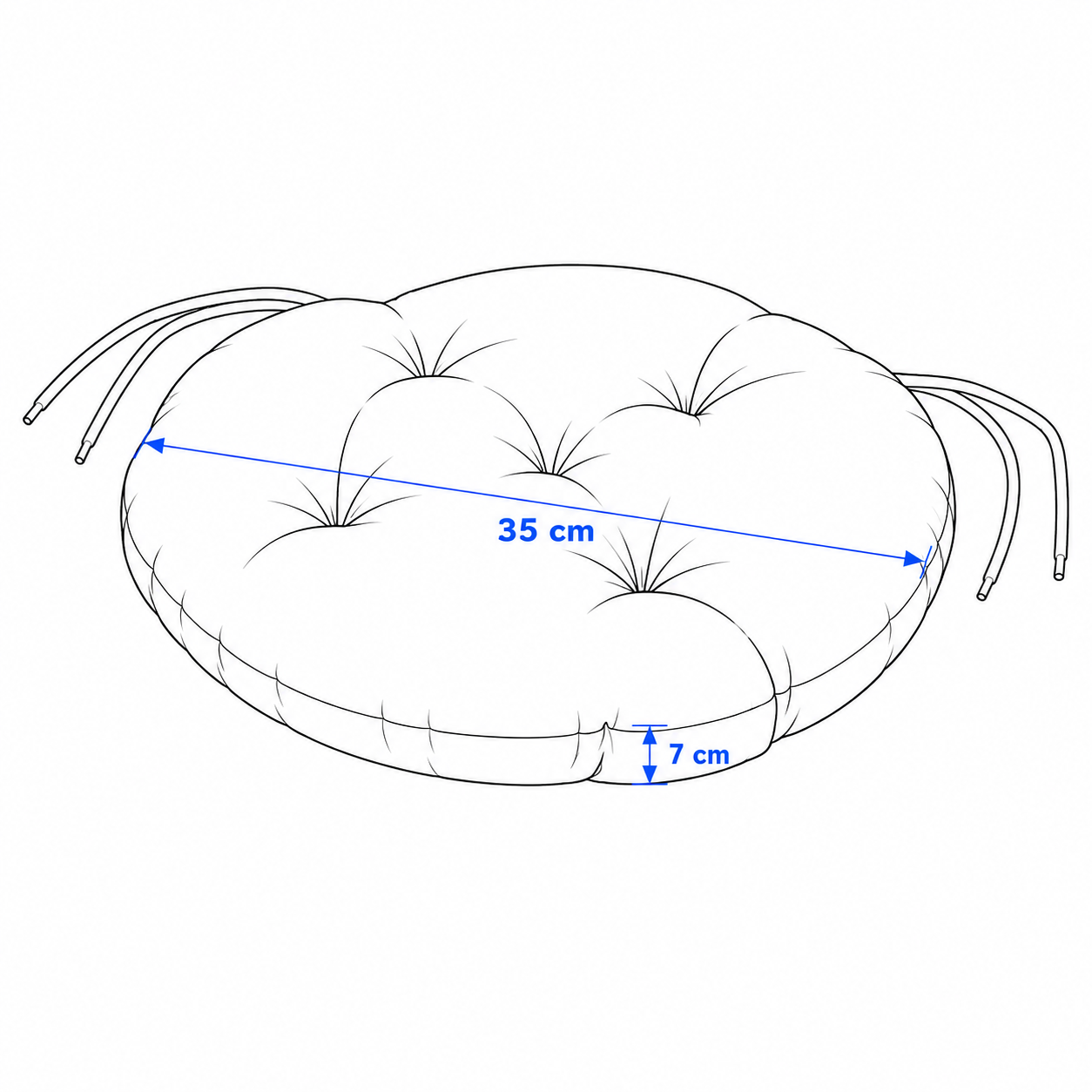 KUDVIK Round Chair Cushion - Image 4