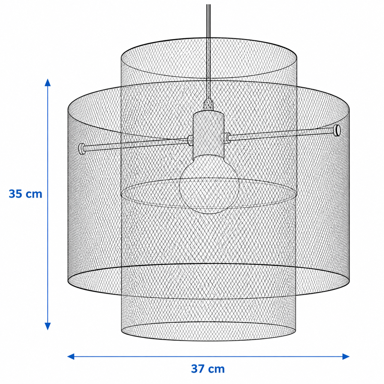 SOLVENA Mesh Ceiling Light - Image 4