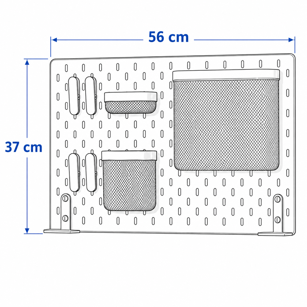 SKADVIK Freestanding Pegboard Desk Organiser - Image 4