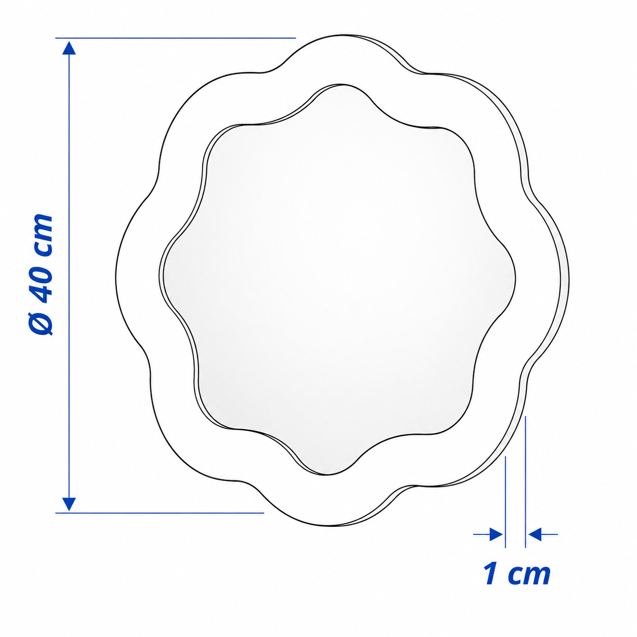 PRUNVIK Scalloped Wall Mirror - Image 5