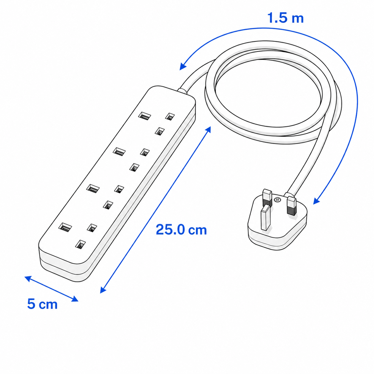 KOPVIK 4-Way Earthed Extension Socket - Image 3