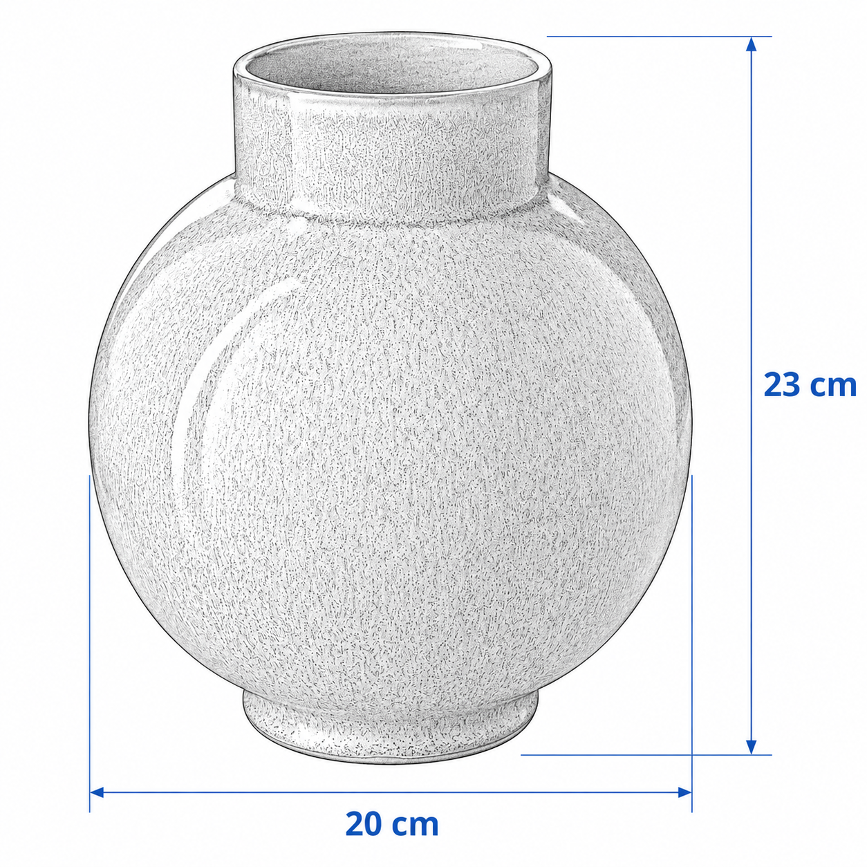 GLANVIK Sculpted Ceramic Vase - Image 4