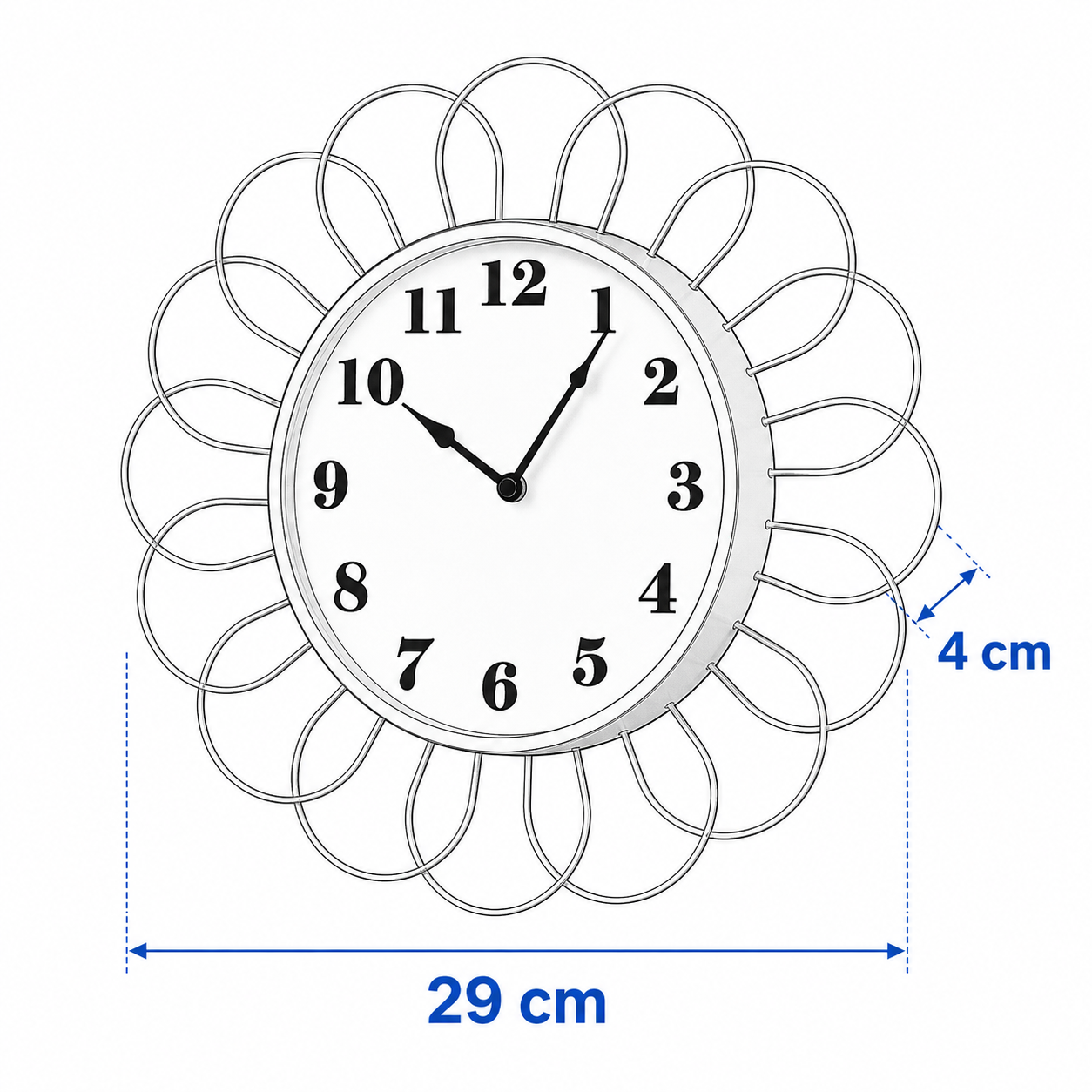 KOPPARVIK Floral Frame Wall Clock - Image 4