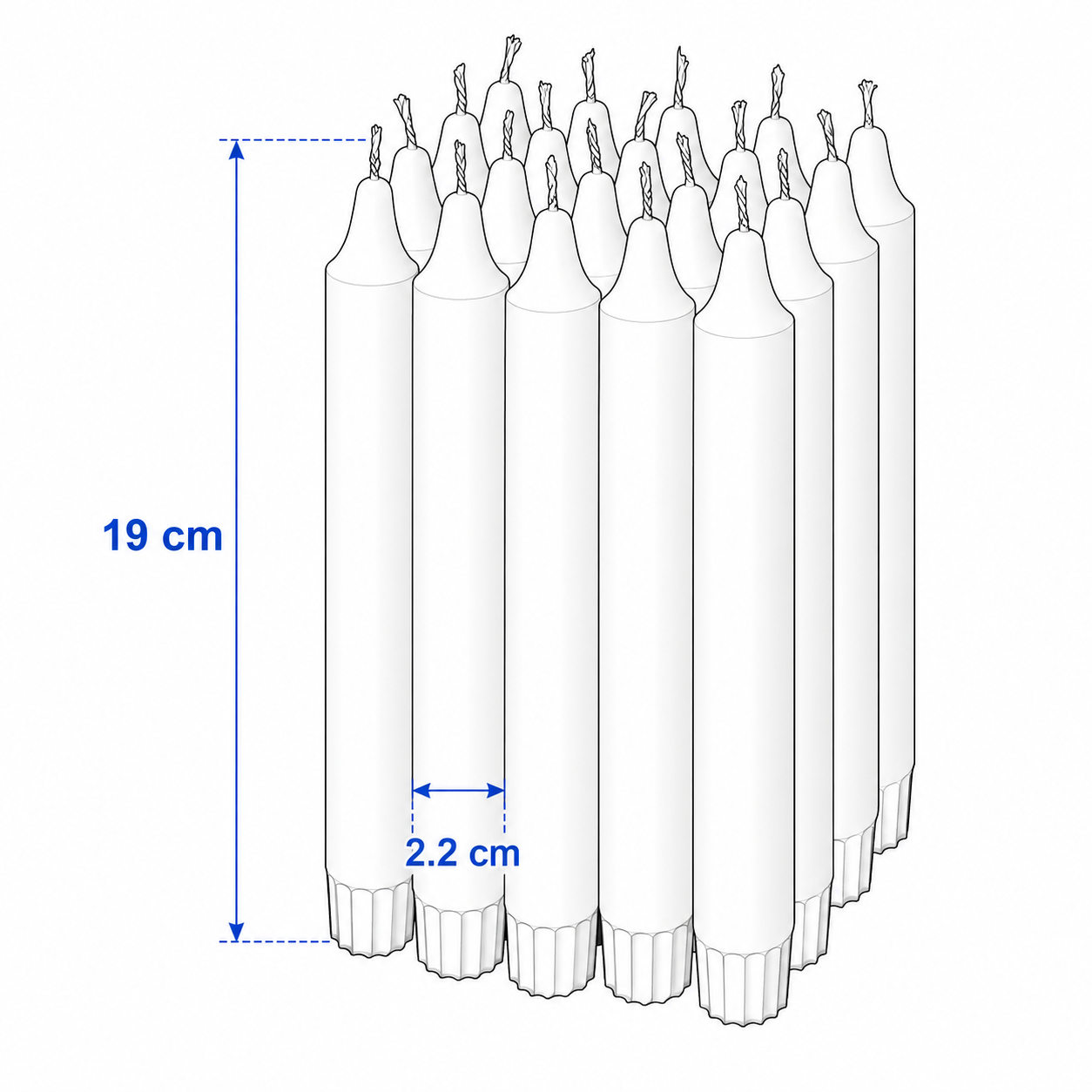 JUBVIK Unscented Chandelier Taper Candles - Image 4