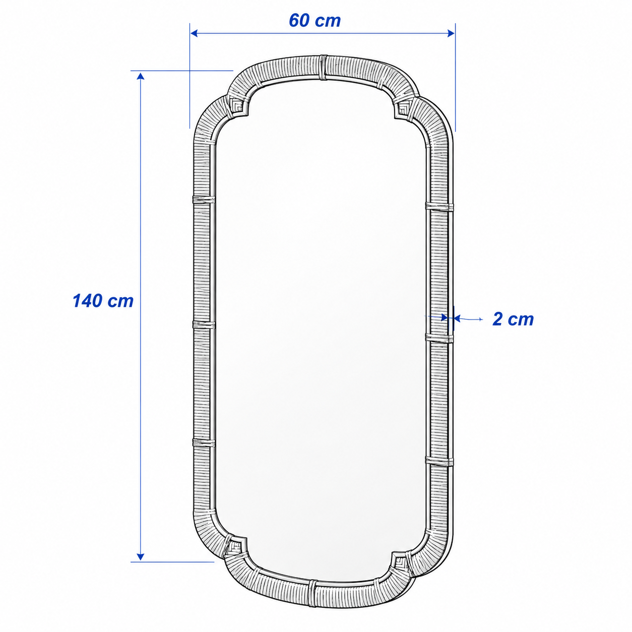 KANDVIK Rattan Wall Mirror - Image 4