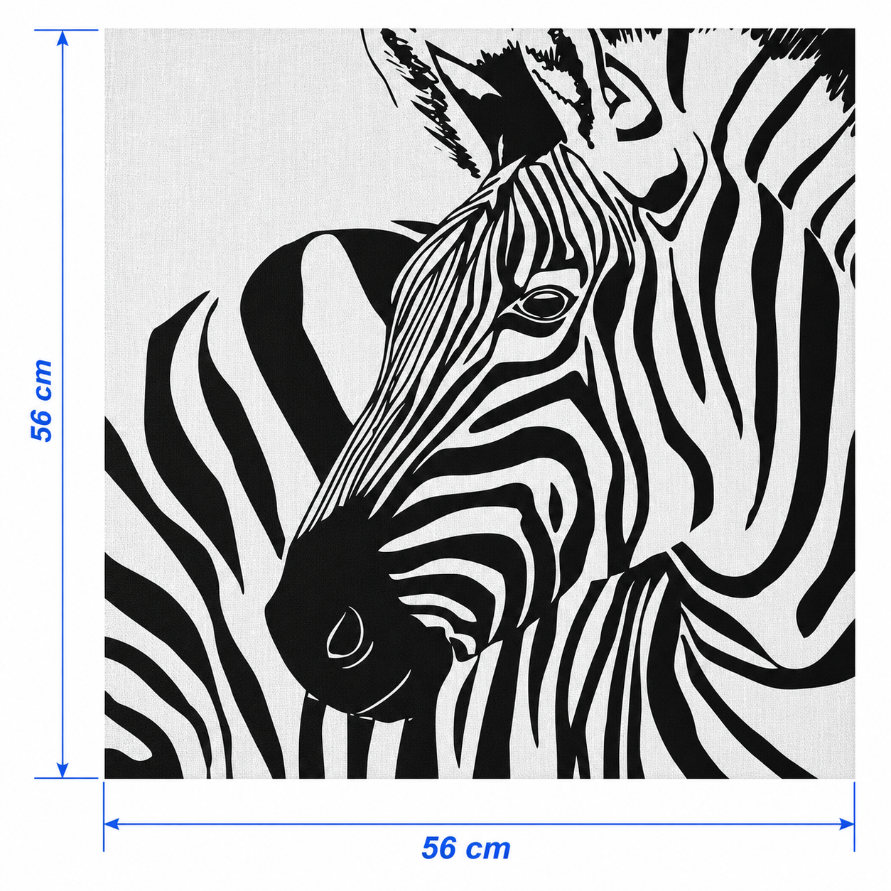 PJATVIK Picture Rustic Zebra 56x56 cm - Image 3