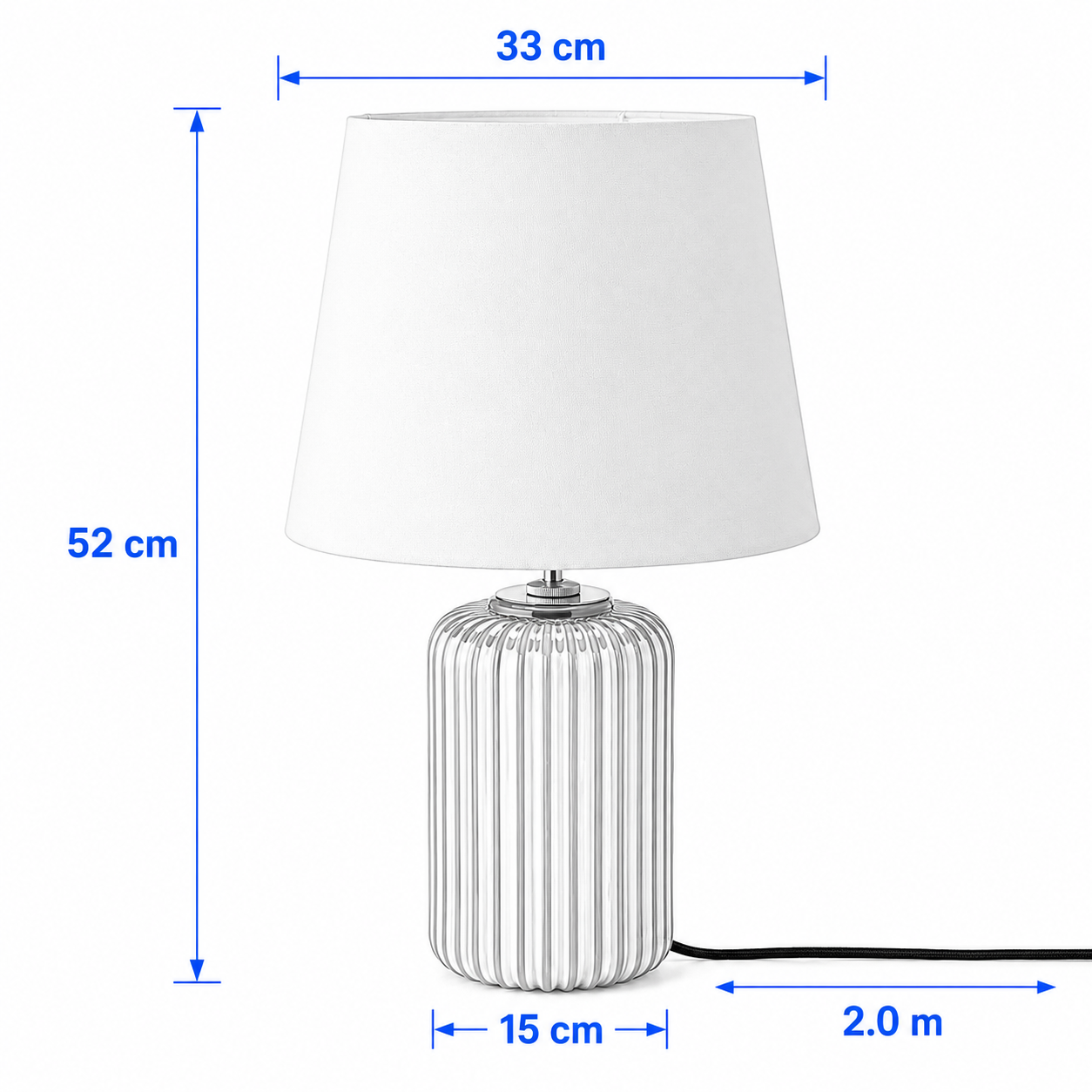 SNOVIK Ribbed Ceramic Table Lamp - Image 5