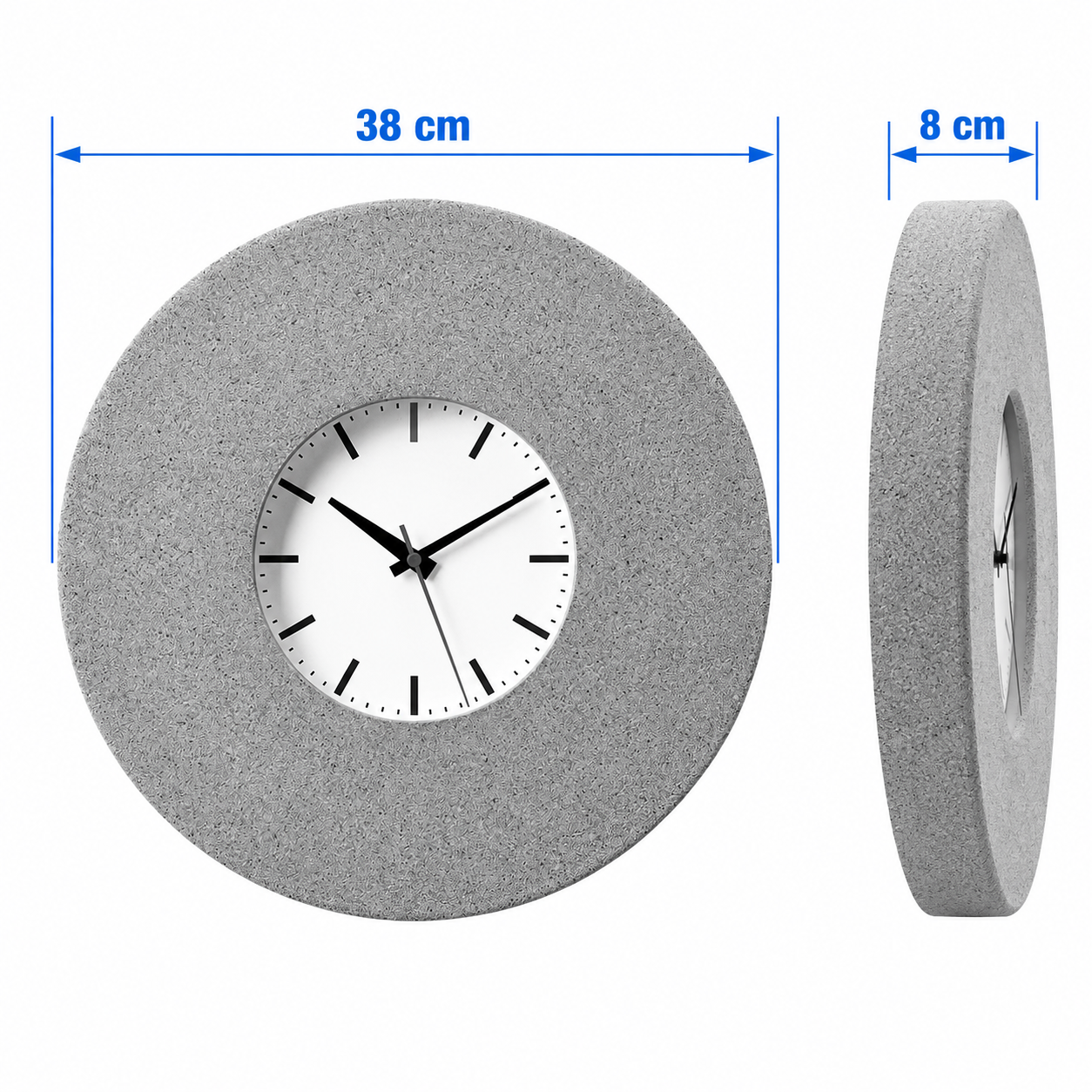 SVARTVIK Round Cork Wall Clock - Image 4