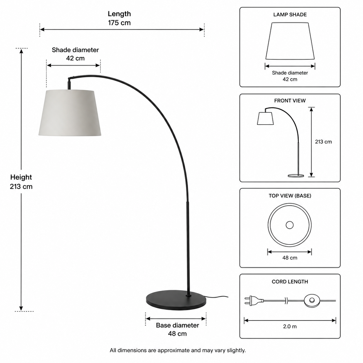 SKOTTVIK / SKAFTEN Arched Floor Lamp - Image 5