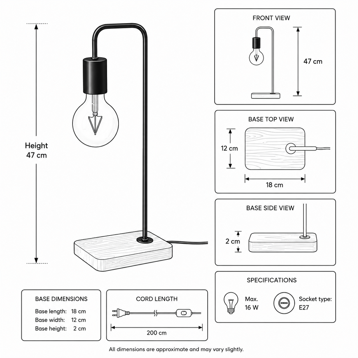 TVARVIK Minimalist Table Lamp - Image 4