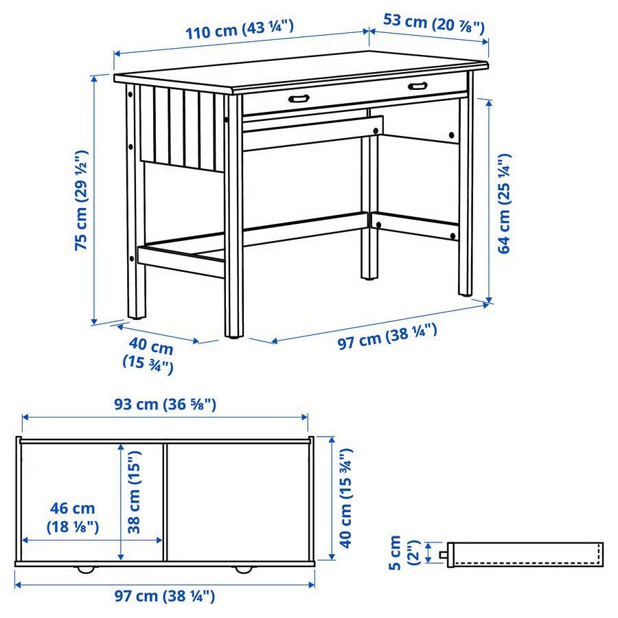 BRYTVIK Computer Desk Raised Shelf - Image 8