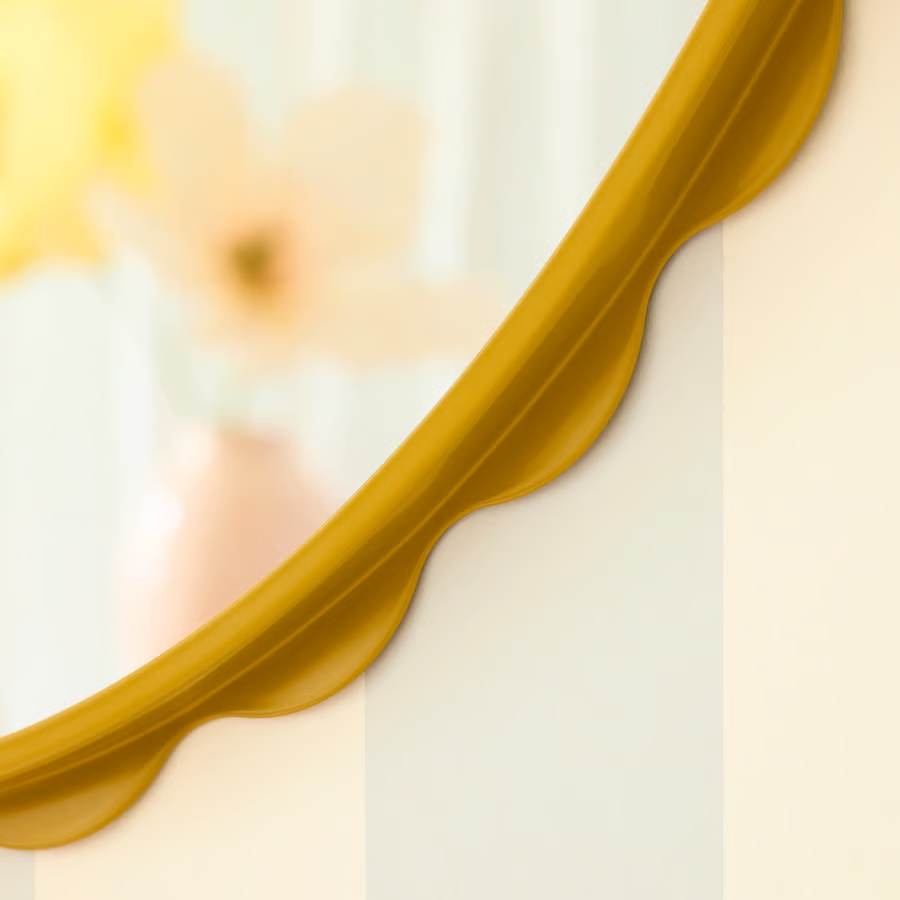 DAGVIK Scalloped Oval Wall Mirror - Image 3