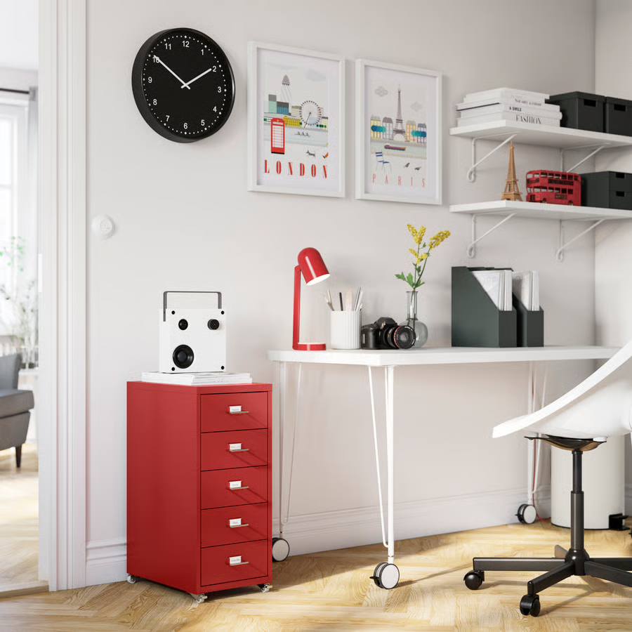 HELVIK 5-Drawer Castor Storage Unit - Image 3