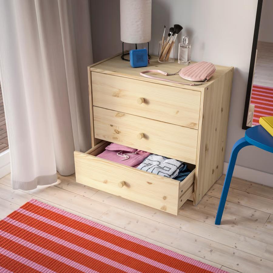 RASTVIK Solid Pine 3-Drawer Storage Chest - Image 2