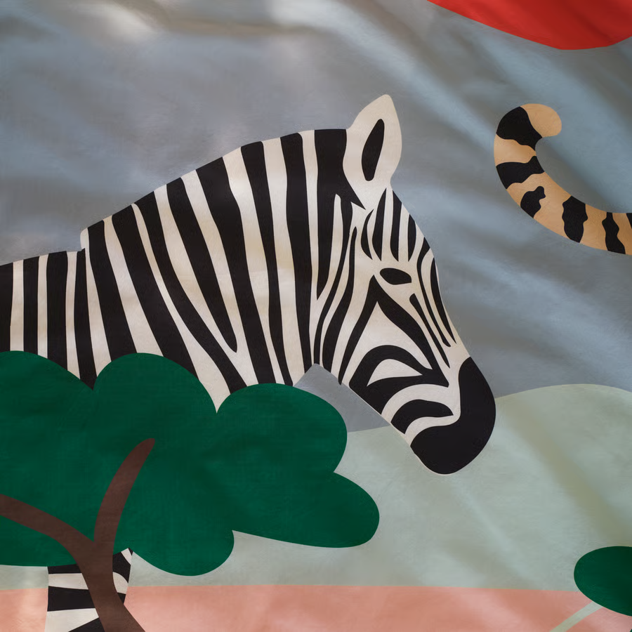 SANDVIK Safari Duvet Cover Pillowcase Set - Image 3