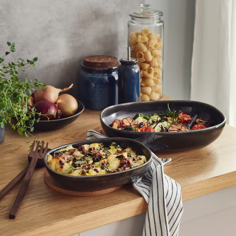 GLADVIK 2-Piece Ceramic Oven Dish Set - Image 2