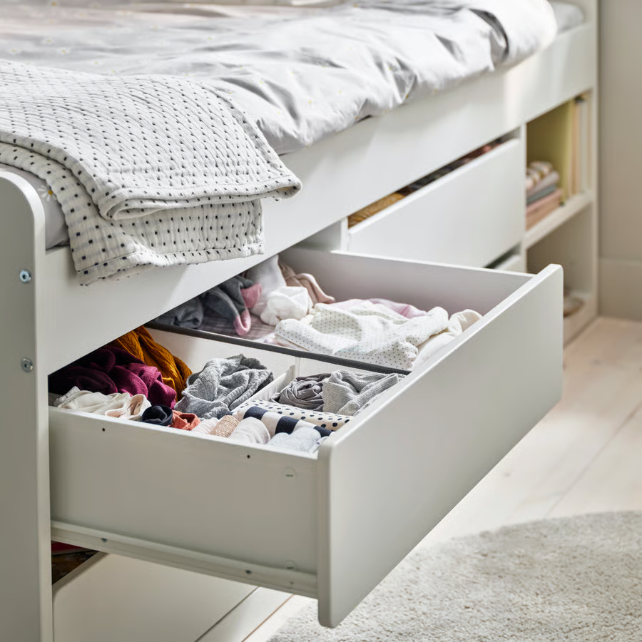 SLAKVIK Headboard Storage Bed Frame - Image 2