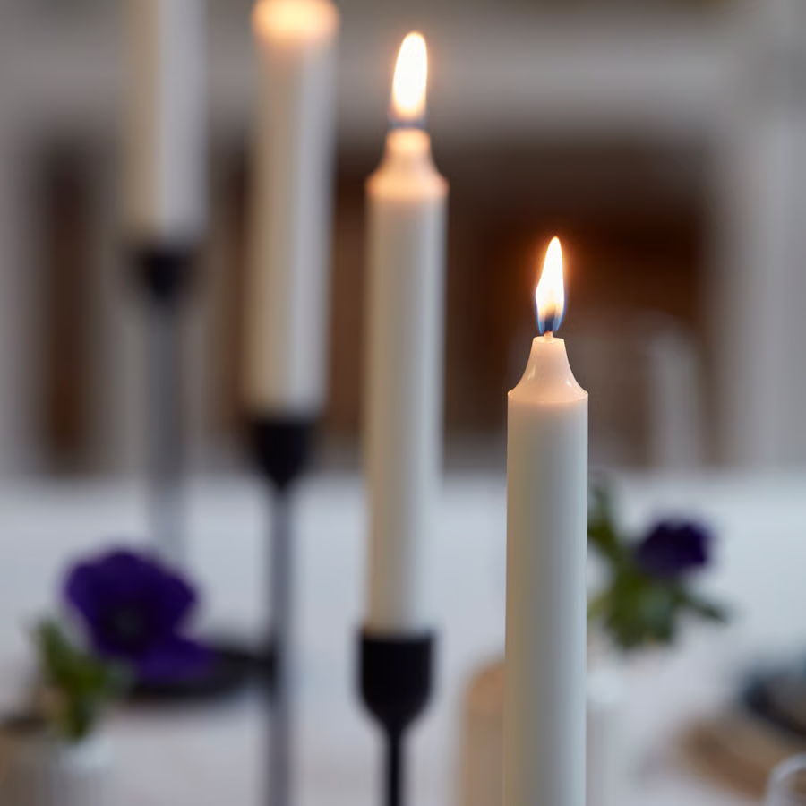 JUBVIK Unscented Chandelier Taper Candles - Image 2