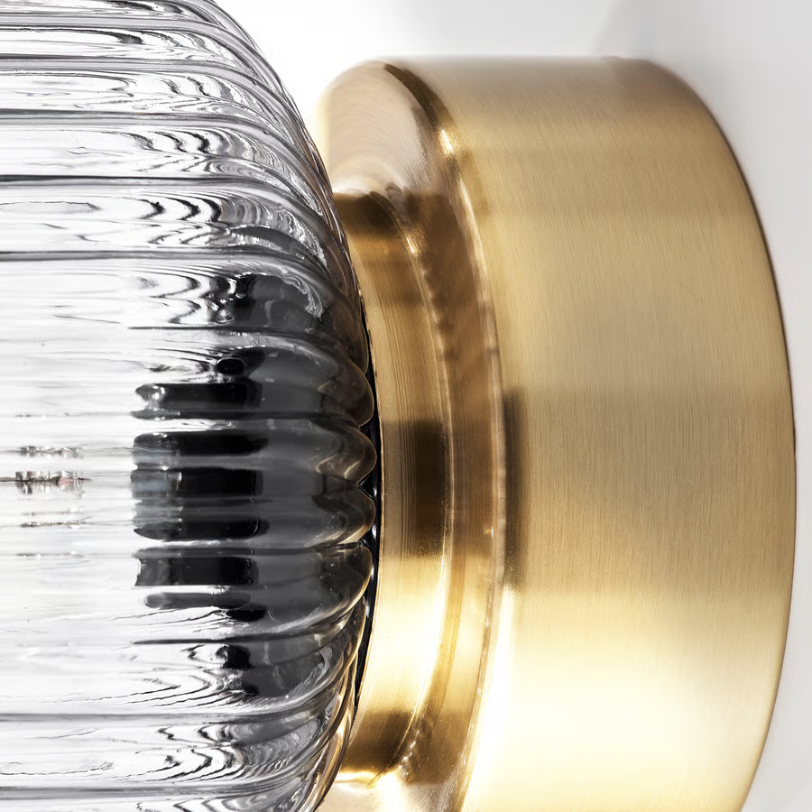 SOLVIK Ribbed Glass Wall Lamp - Image 2