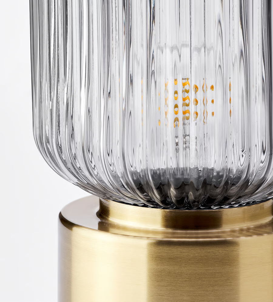 SOLVIK Ribbed Glass Table Lamp - Image 2