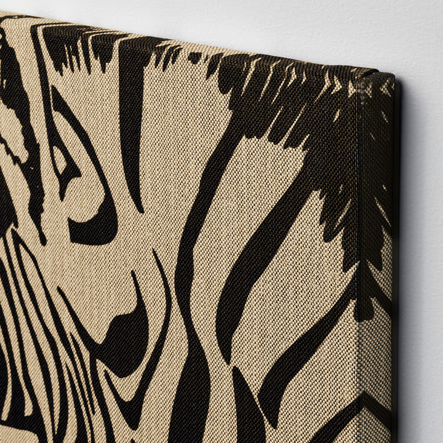 PJATVIK Picture Rustic Zebra 56x56 cm - Image 2