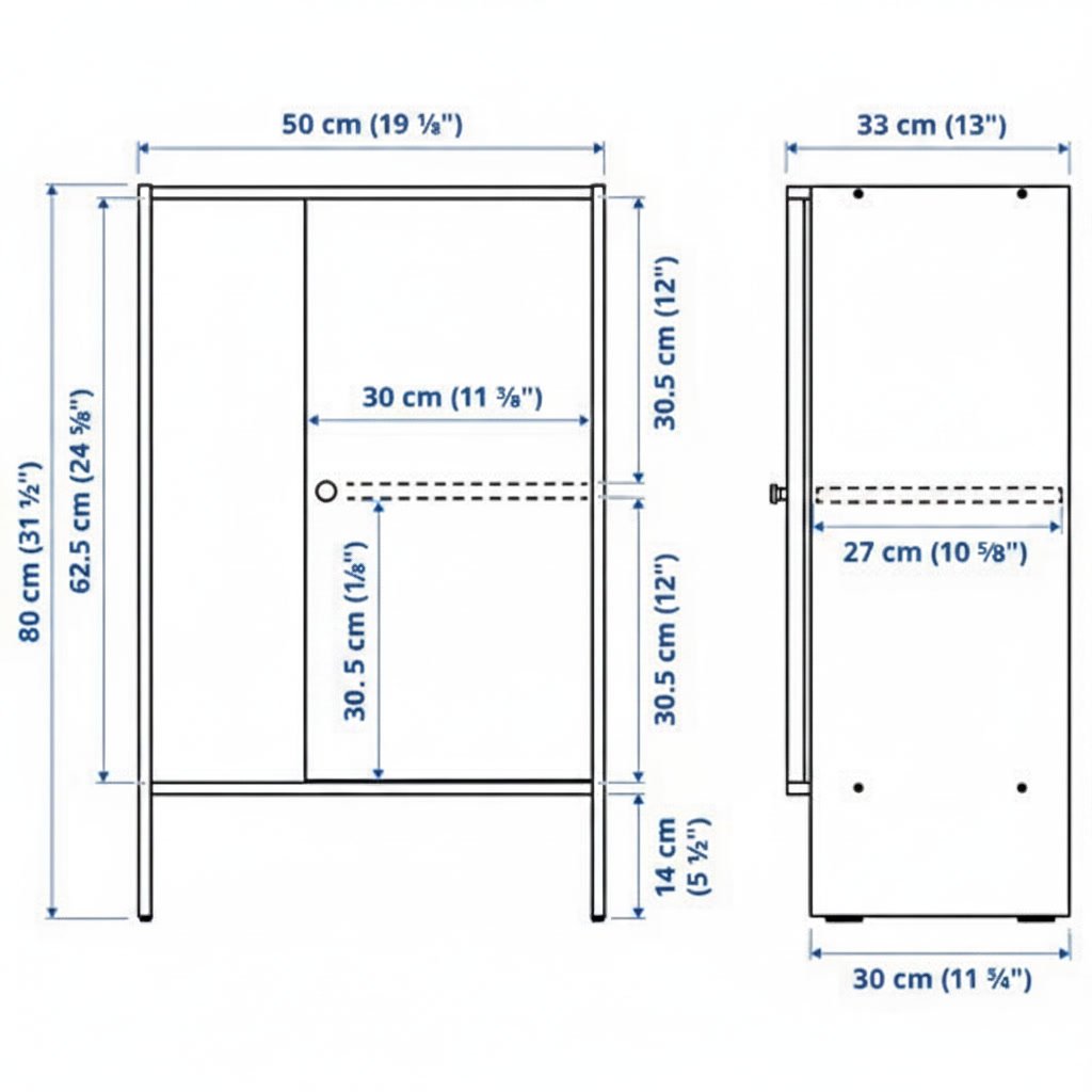 BAGVIK Single-Door Storage Cabinet - Image 3