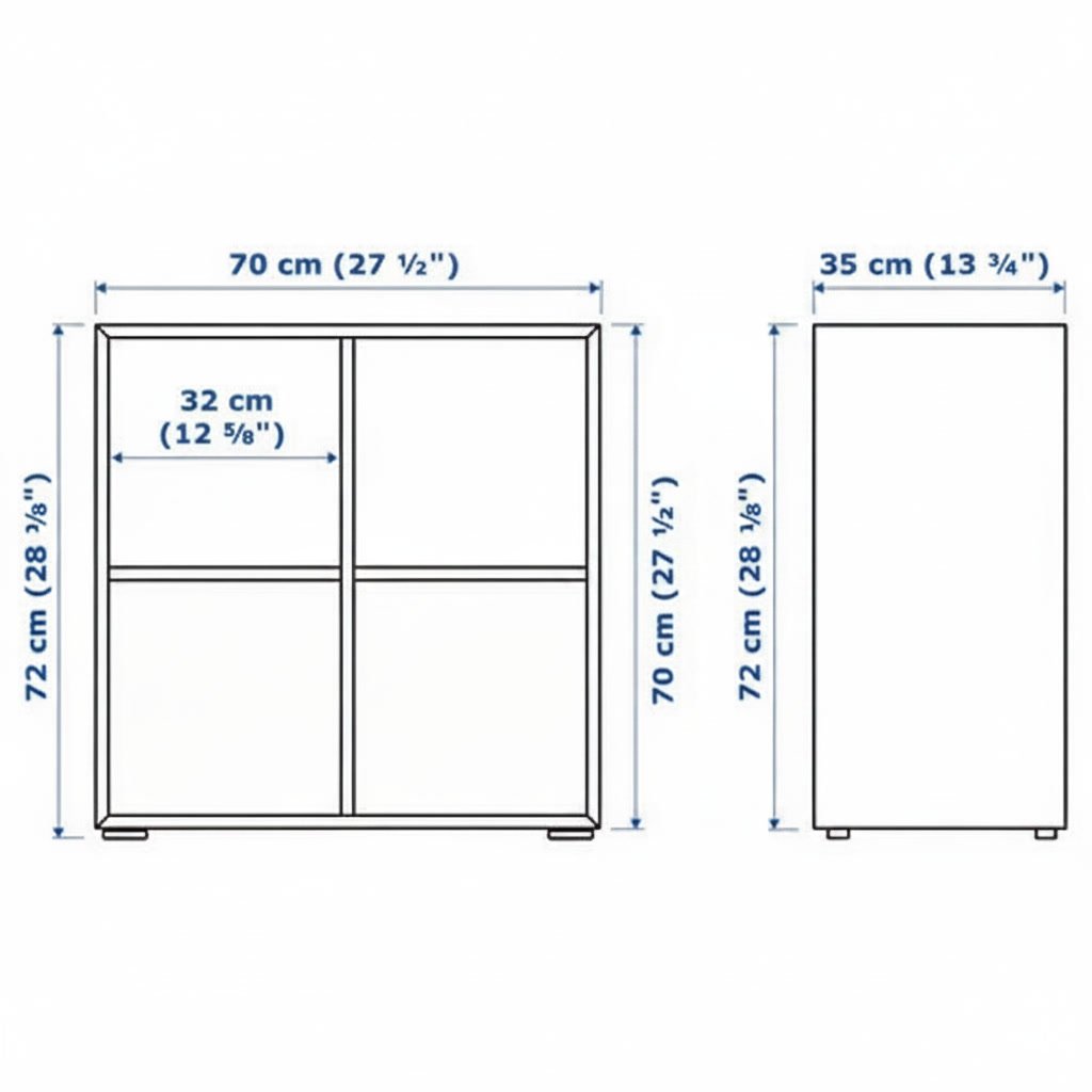 EKORA 4-Compartment Footed Storage Cabinet - Image 8