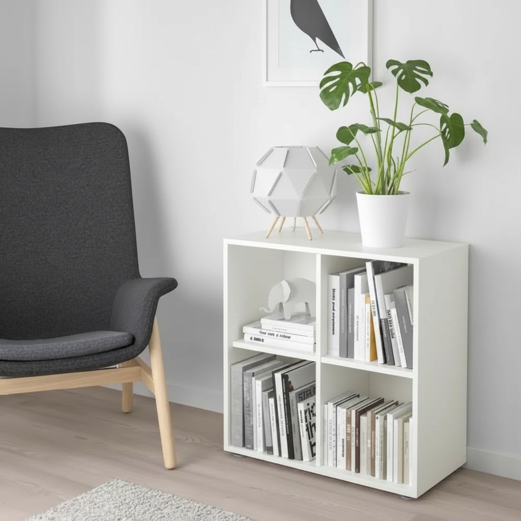 EKORA 4-Compartment Footed Storage Cabinet - Image 3