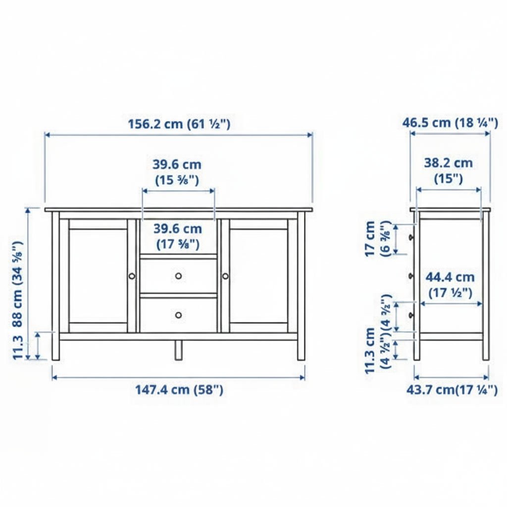IDAVIK 2-Drawer Sideboard - Image 4
