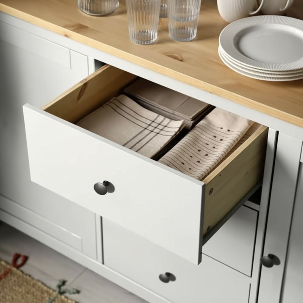 HEMVIK Sideboard Storage Cabinet Drawers Cupboards - Image 6