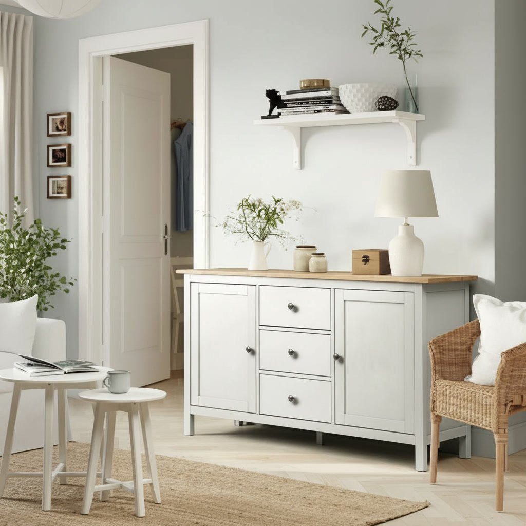 HEMVIK Sideboard Storage Cabinet Drawers Cupboards - Image 2