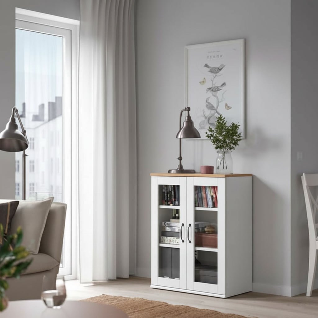 SKRUVIK Glass Door Display Cabinet - Image 10
