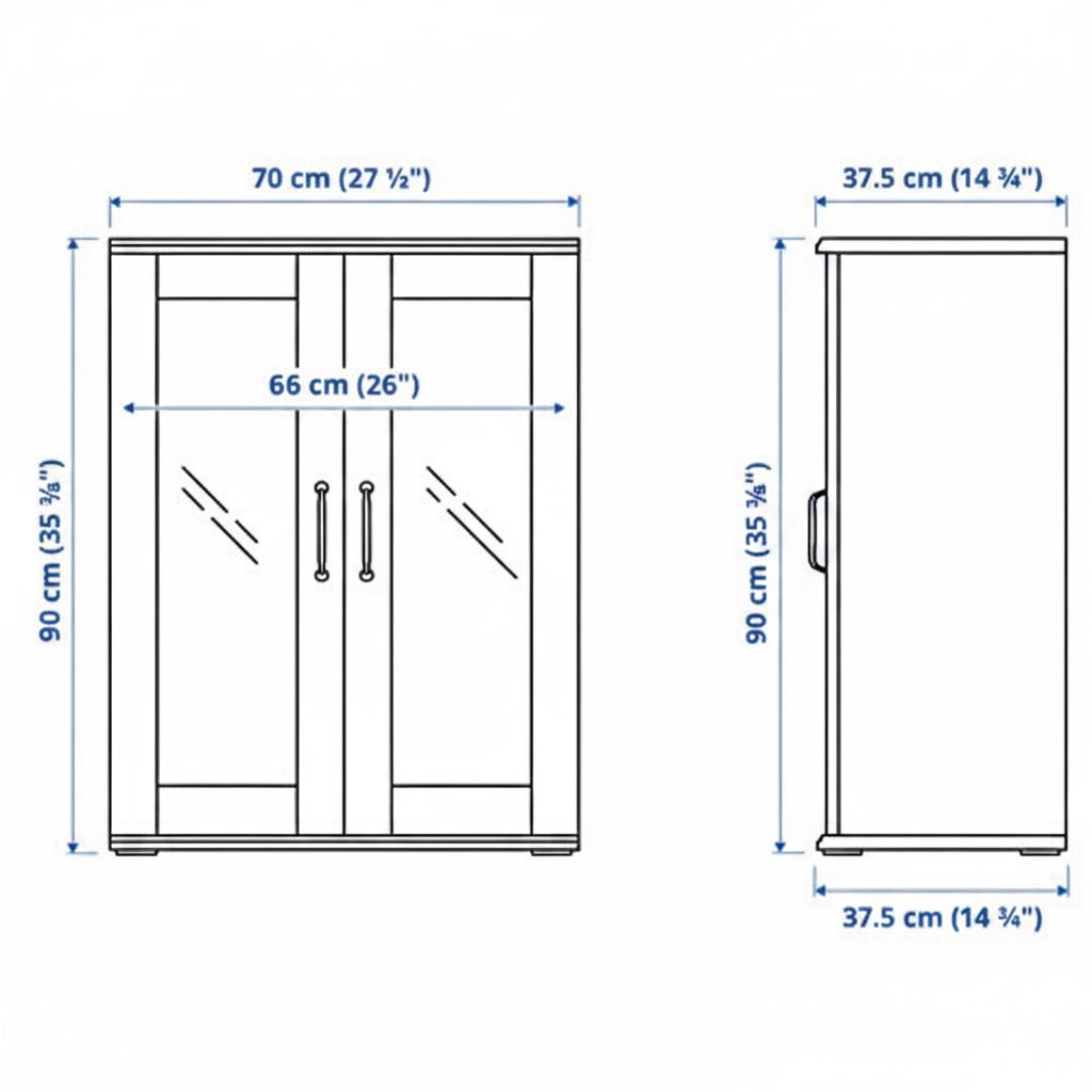 SKRUVIK Glass Door Display Cabinet - Image 13