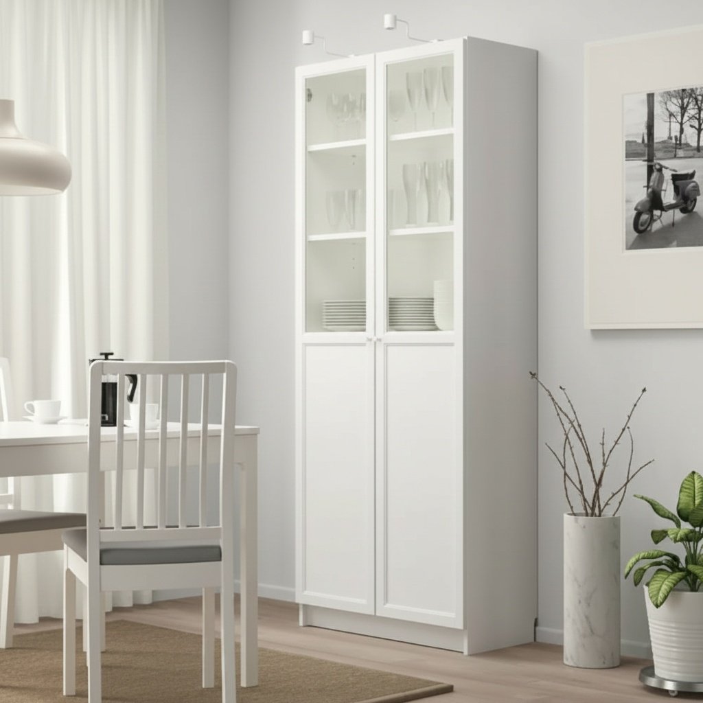 BRIXTON / OSBERG Panel Glass Door Bookcase - Image 2