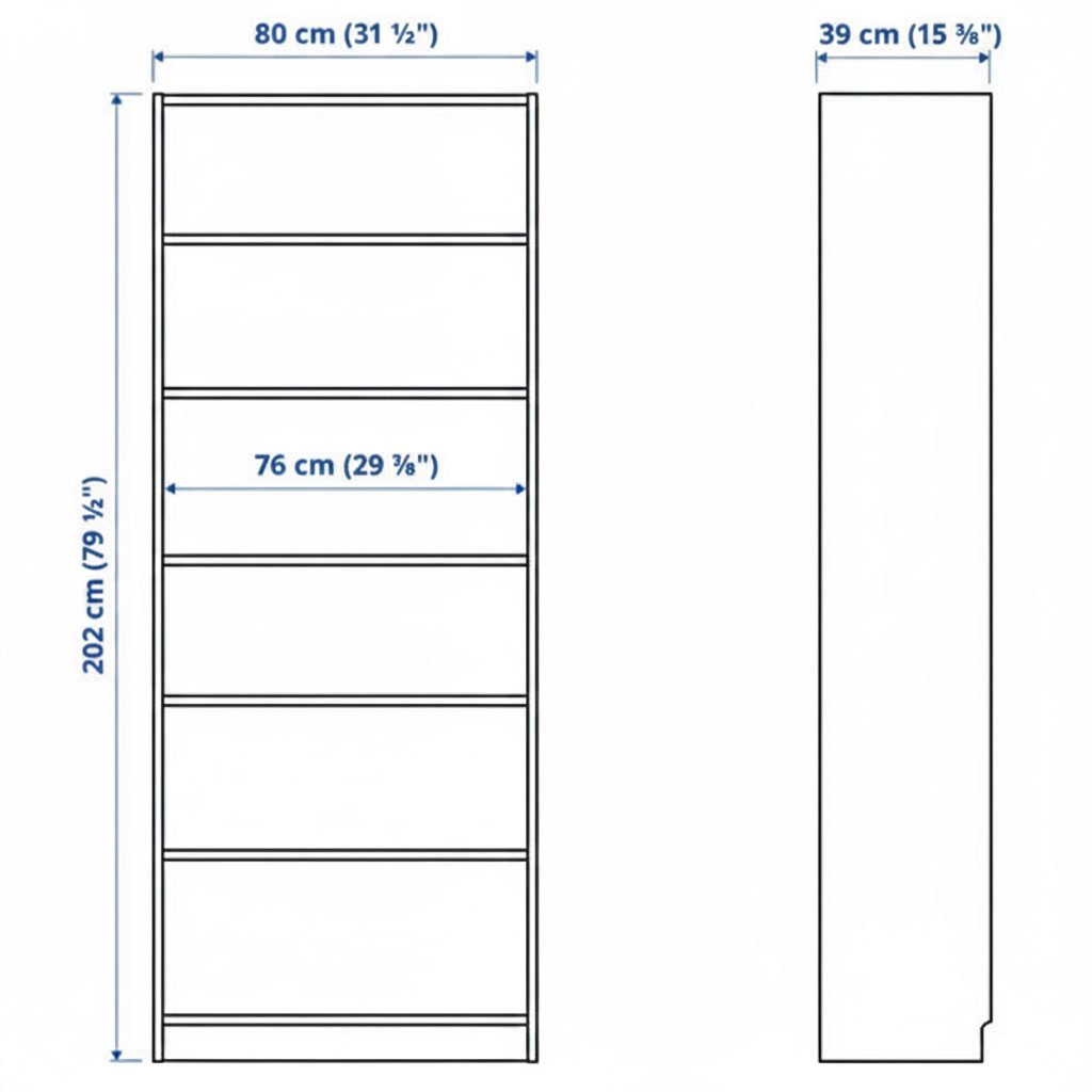 BRIXTON 6-Tier Tall Bookcase Storage Shelf - Image 4