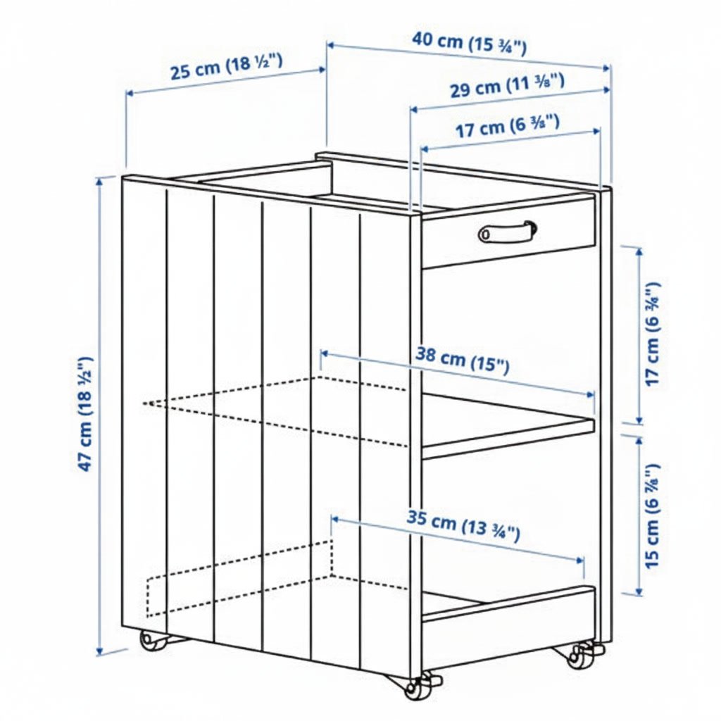 BRYTVIK Compact Castor Storage Unit - Image 7